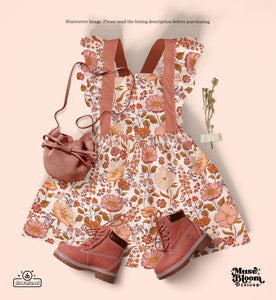 Fall Floral Seamless - Camelia - Boho Pink