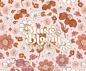 Fall Floral Seamless - Charlie - Boho Pink