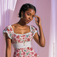 Load image into Gallery viewer, Valentine&#39;s Red Floral Print Seamless - Josephine
