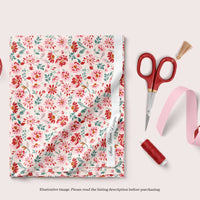 Load image into Gallery viewer, Valentine&#39;s Red Floral Print Seamless - Josephine
