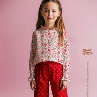 Load image into Gallery viewer, Preppy Bow Lattice Seamless - Josephine - Red
