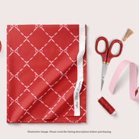 Load image into Gallery viewer, Preppy Bow Lattice Seamless - Josephine - Red
