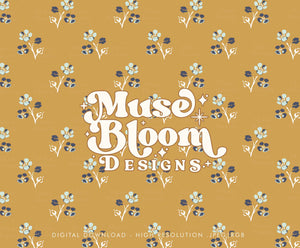 Floral Seamless - Magali Small - Spring Summer - Mustard