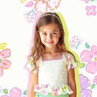 Load image into Gallery viewer, Spring Sumer Cherries &amp; Bows Seamless - Mavi - Off White
