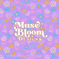 Load image into Gallery viewer, Spring Sumer Doodle Floral Seamless - Mavi - Purple
