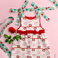 Load image into Gallery viewer, Valentine&#39;s Watercolor Hearts Ribbons Seamless Print - Josephine
