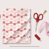 Load image into Gallery viewer, Valentine&#39;s Watercolor Hearts Ribbons Seamless Print - Josephine
