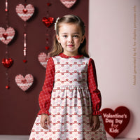 Load image into Gallery viewer, Preppy Bow Lattice Seamless - Josephine - Red
