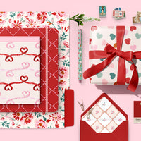 Load image into Gallery viewer, Preppy Bow Lattice Seamless - Josephine - Red
