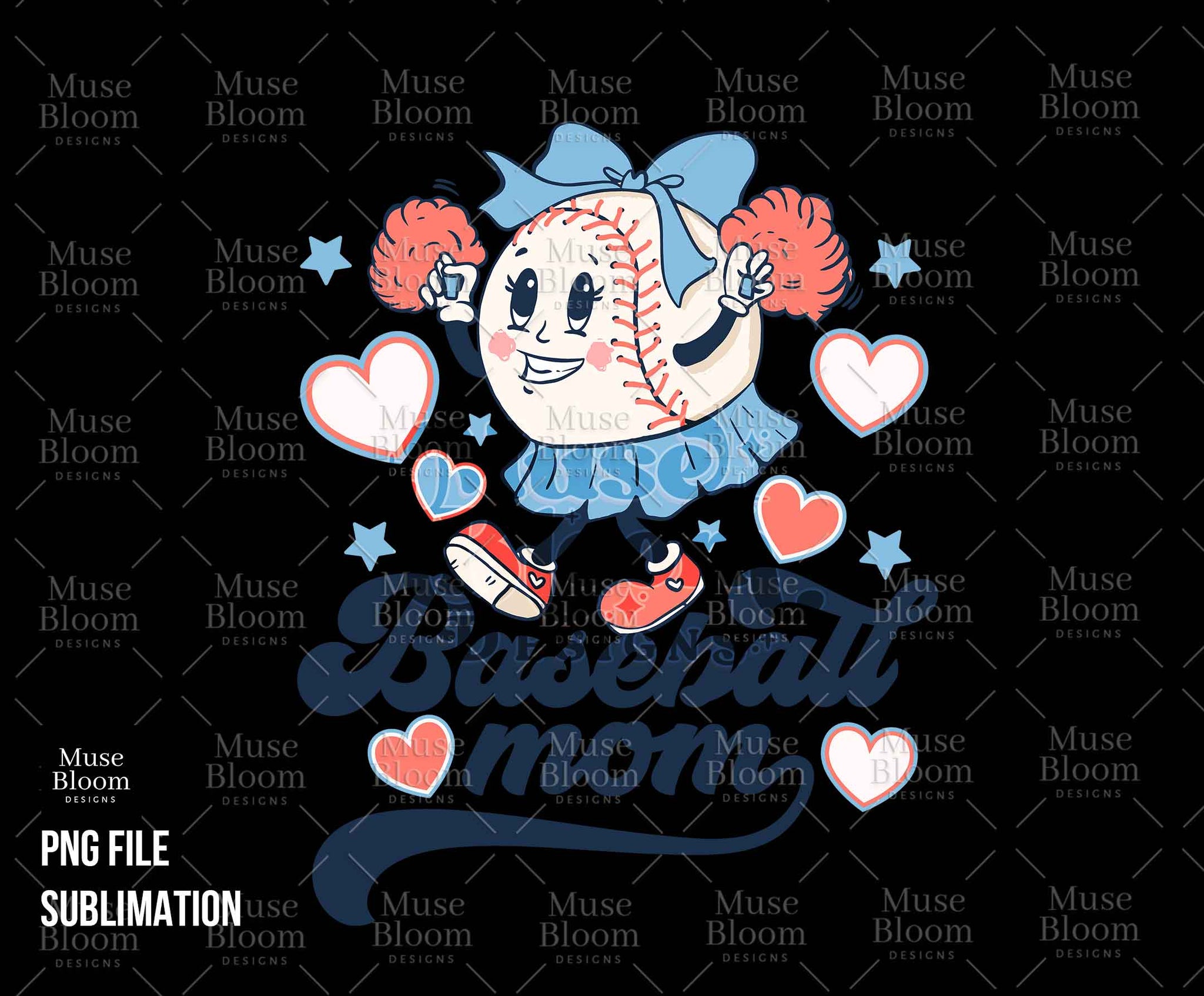 Baseball Mama Retro T-Shirt – Teal Owl Custom Designs
